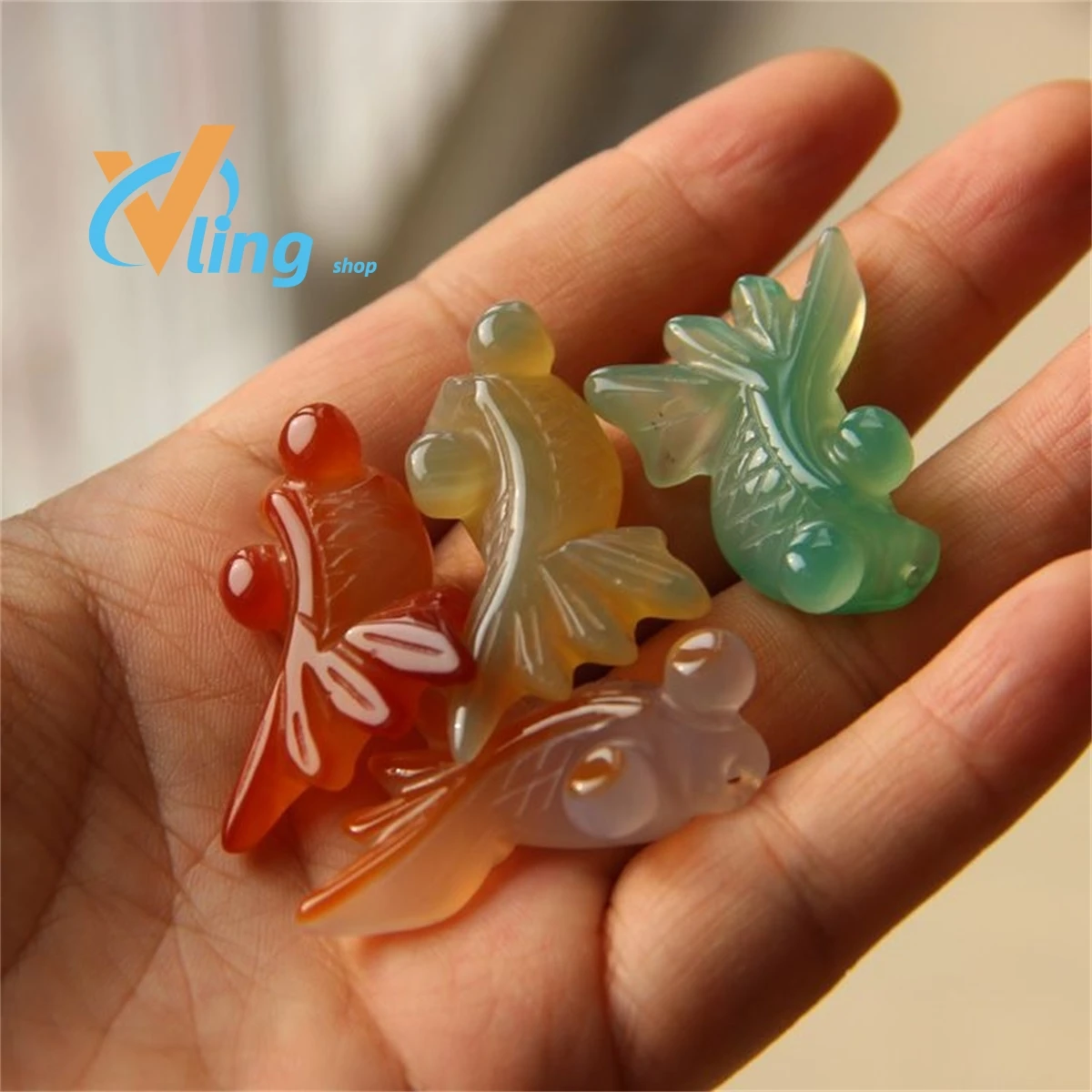 

Подвеска в виде золотой рыбки из агата, Шпилька для волос «сделай сам», аксессуары для одежды, оптовая продажа нефрита