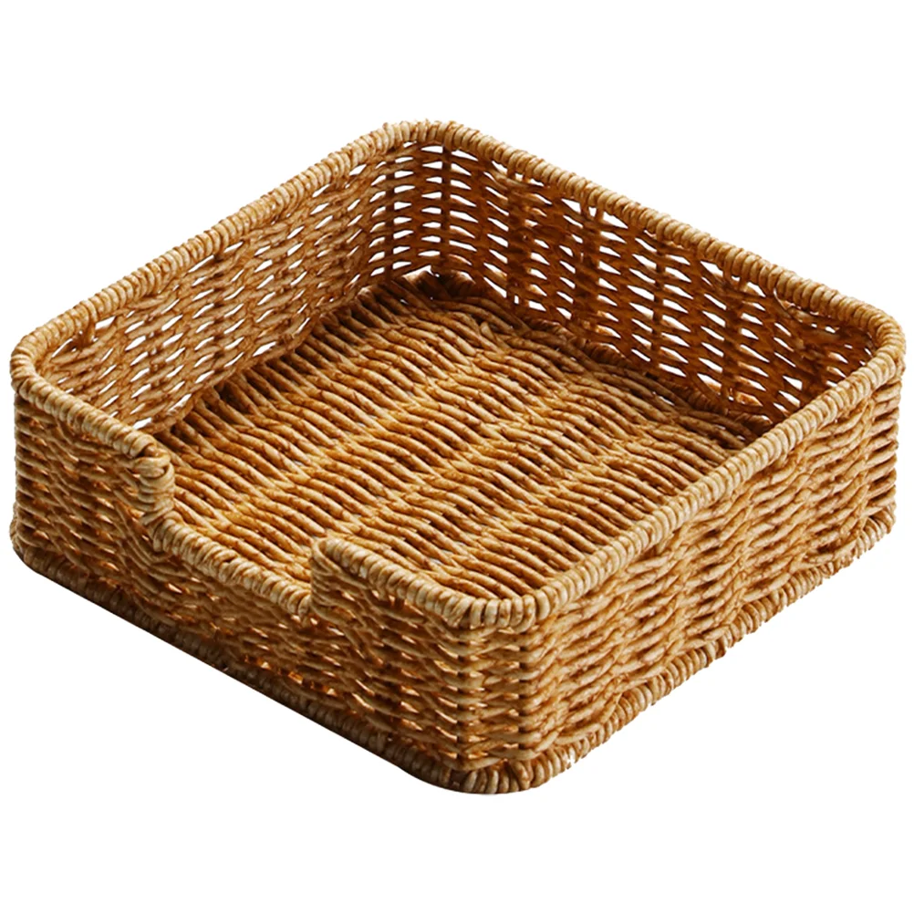 

Napkin Holder Tray Tissue Basket Rattan Woven Box Towel Guest Table Paper Wicker Storage Bathroom Hand Square Case Toiletfor