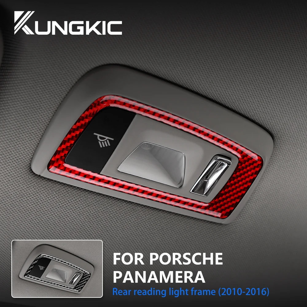 

2 Psc FOR Porsche Panamera (2010~2016) REAR READING LIGHT FRAME Carbon Fiber