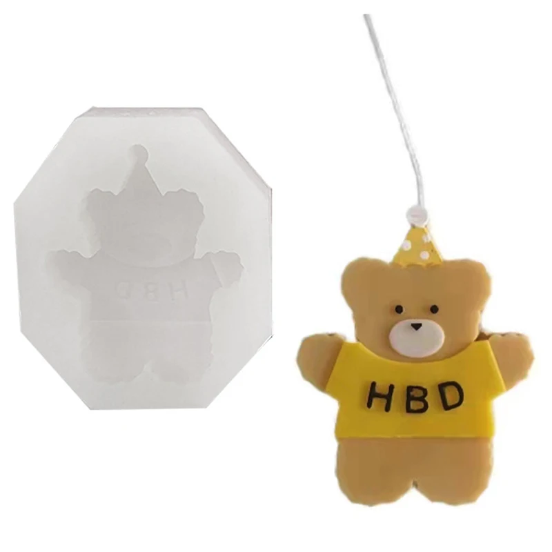 

Симпатичная силиконовая форма для свечей, силиконовая форма для украшения дома, форма для смолы, медведя, мультяшная форма