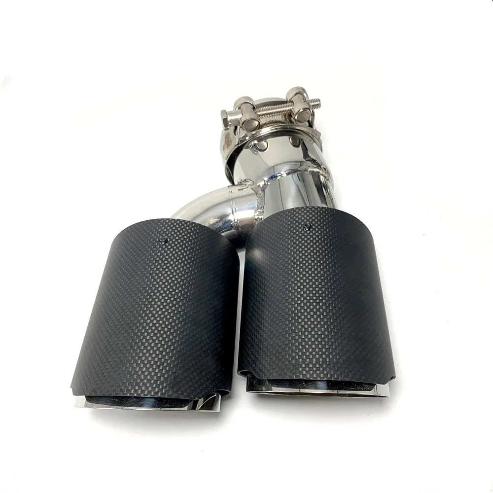 1 пара двойных выхлопных наконечников из углеродного волокна наконечник