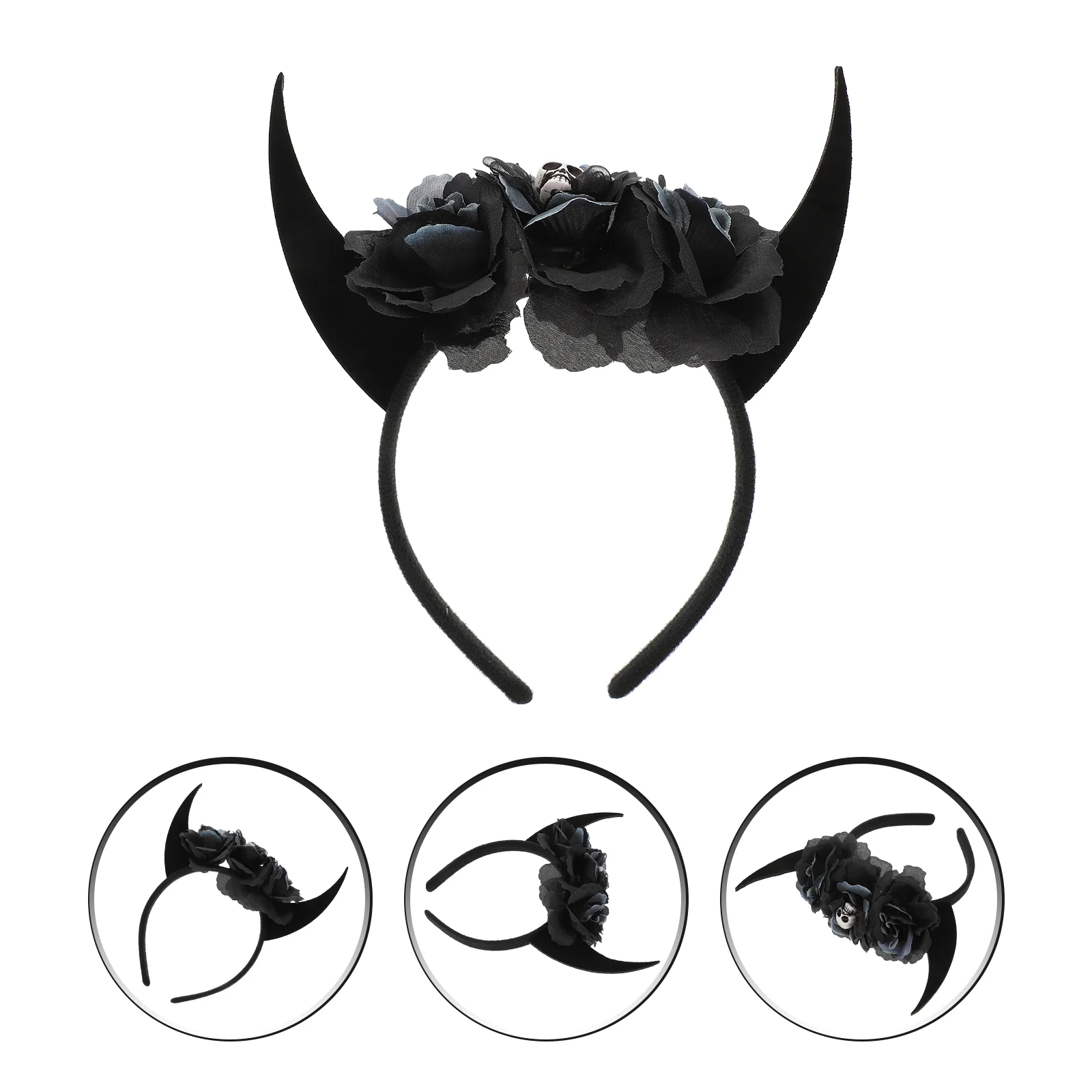 

Horn Headband Ox Cosplay Accessory Halloween Prank Hairband Horns Hoops Costumes Kids Demon