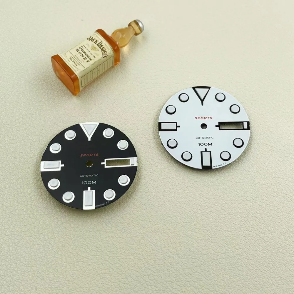 Modified watch accessories dial 28.5MM literal 3C luminous adaptation NH36A/NH36/4R36 heart abalone