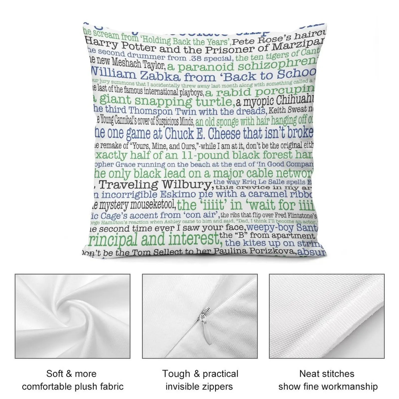 Психо Гес не будет... полный список для любителей психосов. Декоративная подушка.