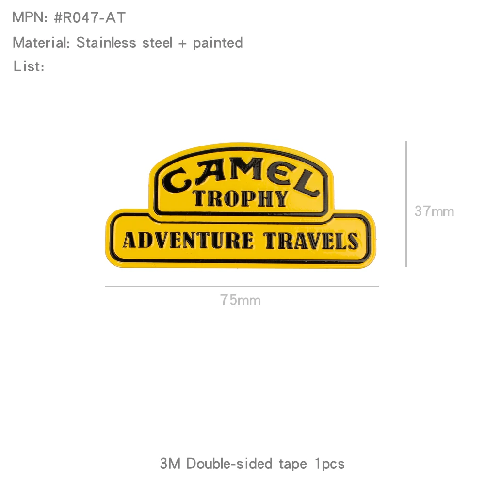 

Металлическая эмблема RCDream 1/8 1/10, наклейка с логотипом Camel Tropy серии для LAND ROVER DEFENDER Range Rover H8H TRX4 D110 D90 RD110