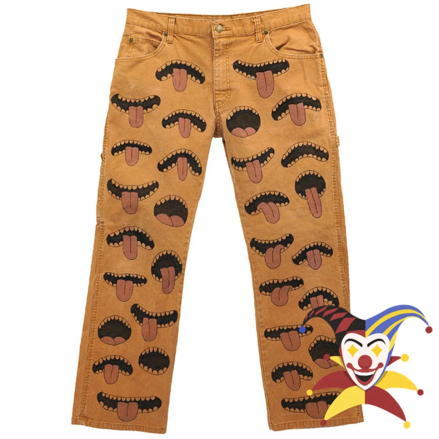 

Брюки-карго для мужчин и женщин лучшее качество лучшие Уличные винтажные полосатые брюки