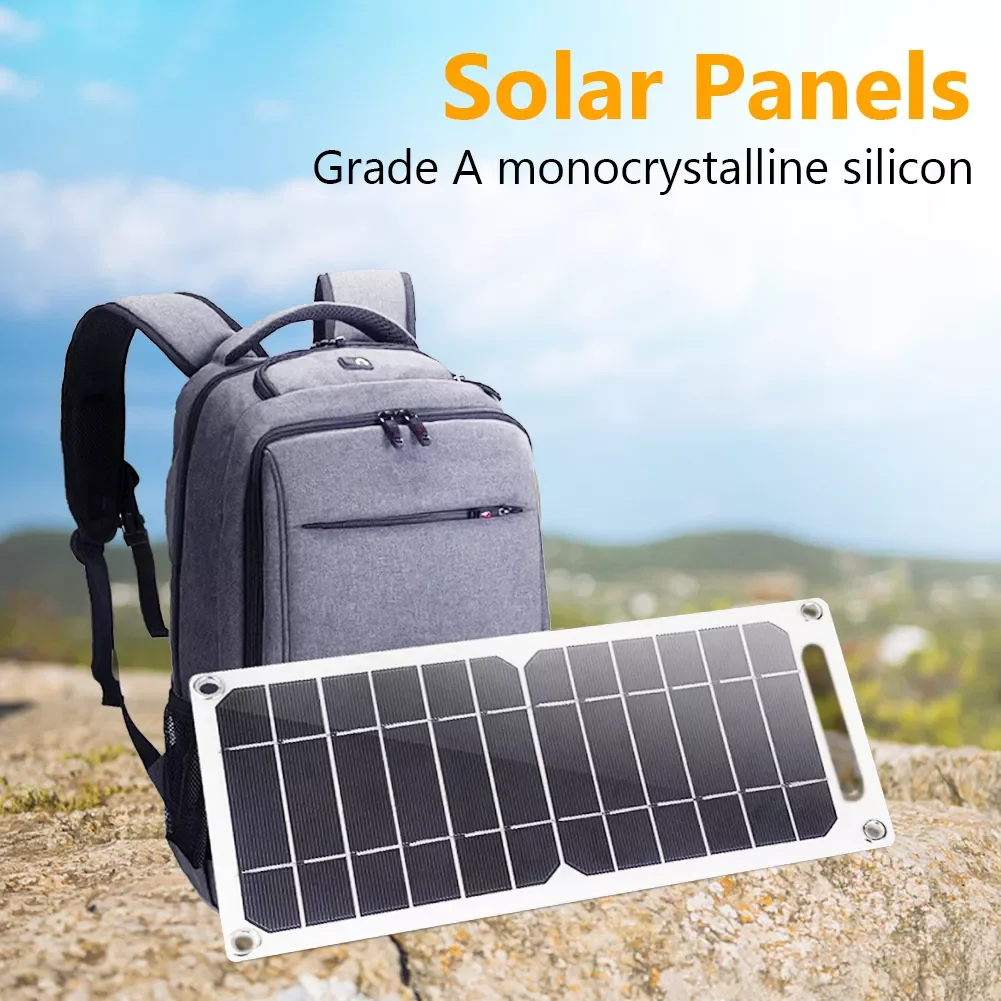 

USB Solar Panel Outdoor 6W 5V Portable Climbing Camping Travel Solar Charger Generator Power Bank for Mobile Phone Lights