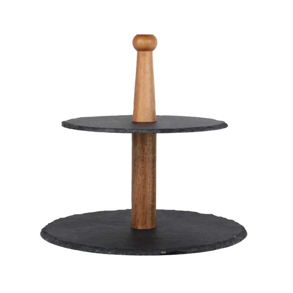 

1PC Sushi Plate Round Dish Japanese Style Snack Tray Serving Dish Tableware for Sashimi Dumpling Home Kitchen (Two Layers)