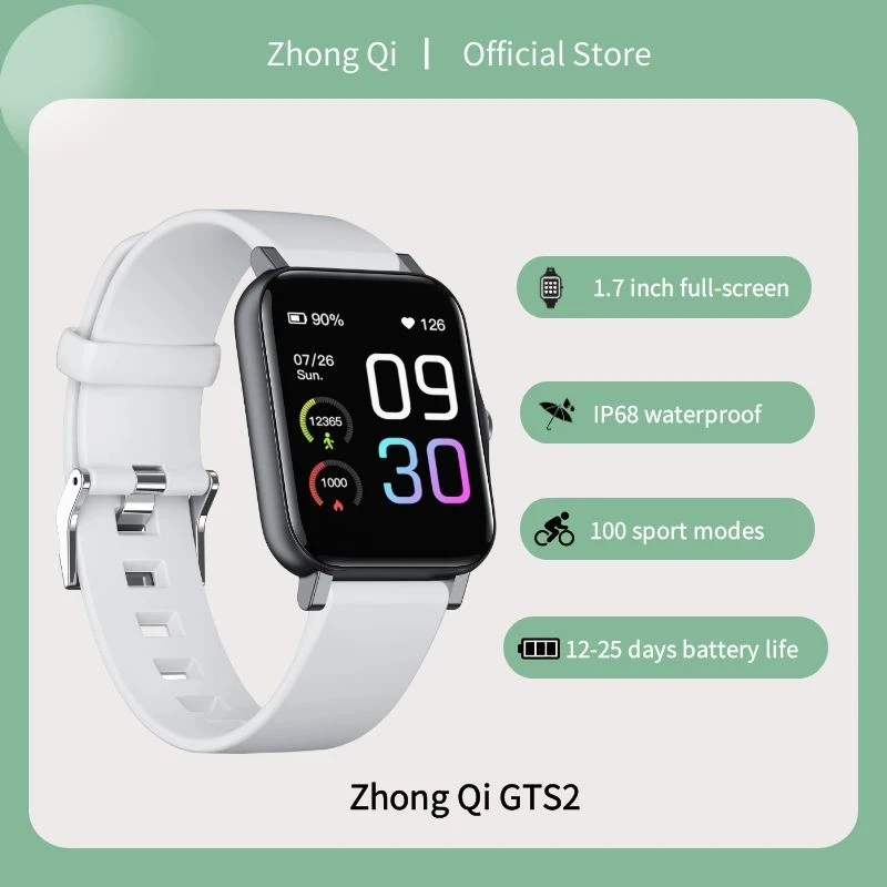 

GTS2 Full Touch Screen Sport Fitness Watches Personalized reminders IP68 Waterproof Heart rate monitoring fashion Smart Watch