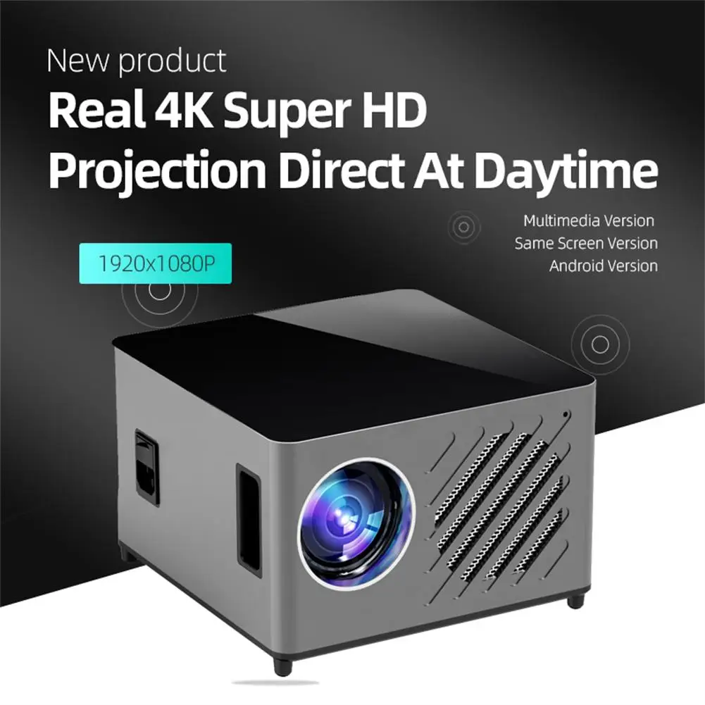 

Wireless Projector Bluetooth-compatible HD 1080P Wifi Smart Portable Home Theater Cinema 2.4g+5g Dual-screen Network Projector