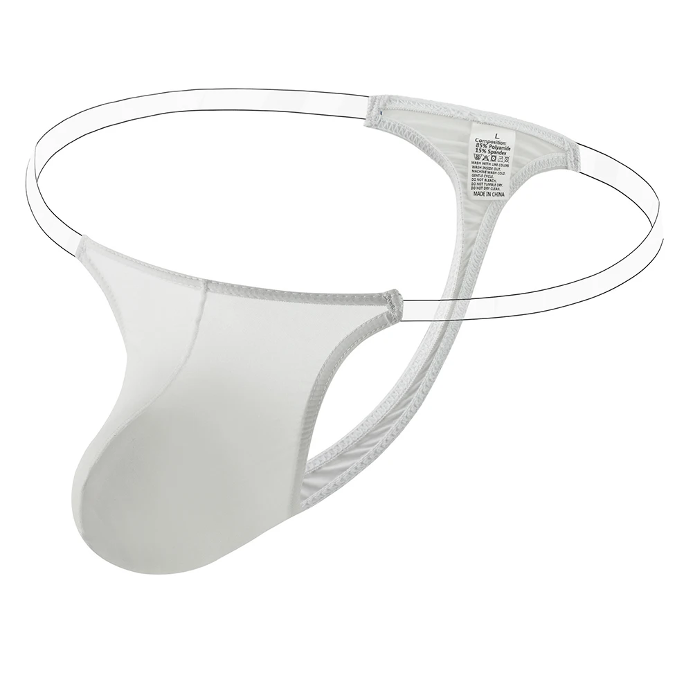 

Mens G-String Briefs Transparent Waist Belt Thong Bikini Underwear Sexy T Back Pouch Panties Ice Silk Swimwear Erotic Hombre