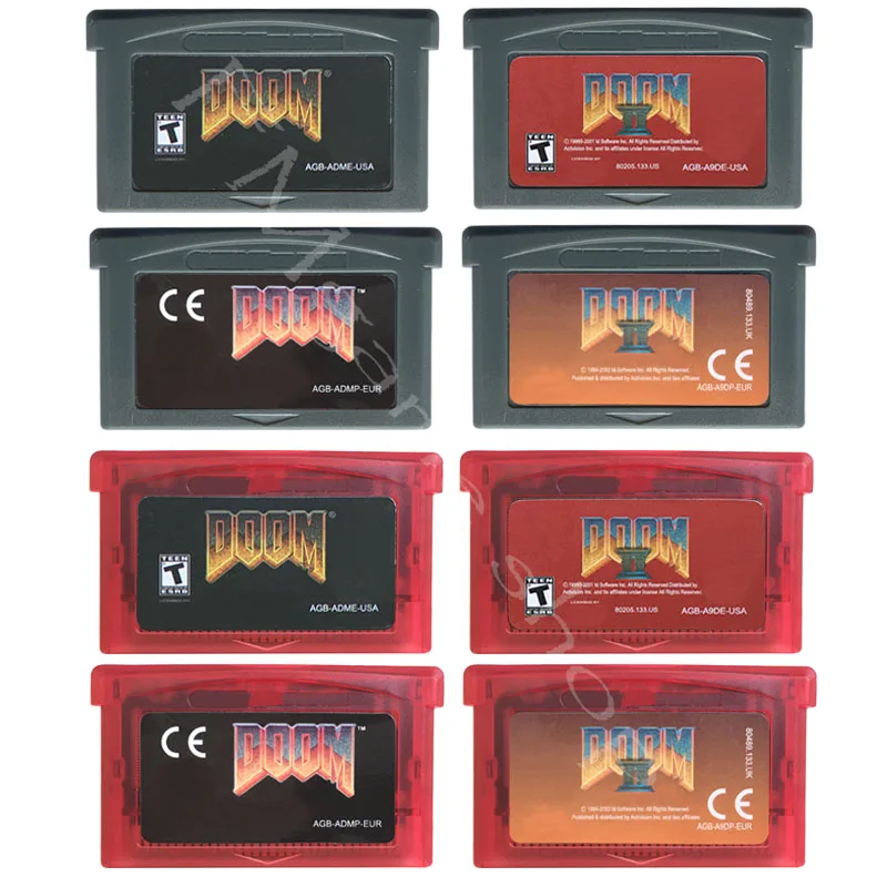 Картридж для видеоигр 32 бит картридж игровой консоли GBA Games Doom Series Doom1 2 версия