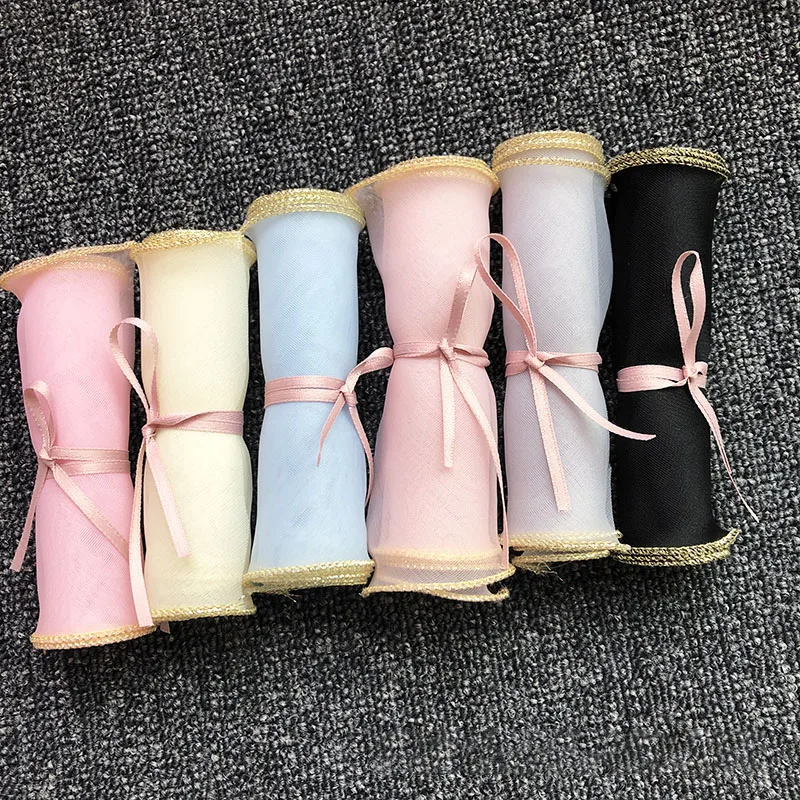 

12cm Gold Wire Edging Organza Handmade Bow Accessories Gift Packaging Decorative Christmas Ribbon Grosgrain Ribbon Satin Ribbon