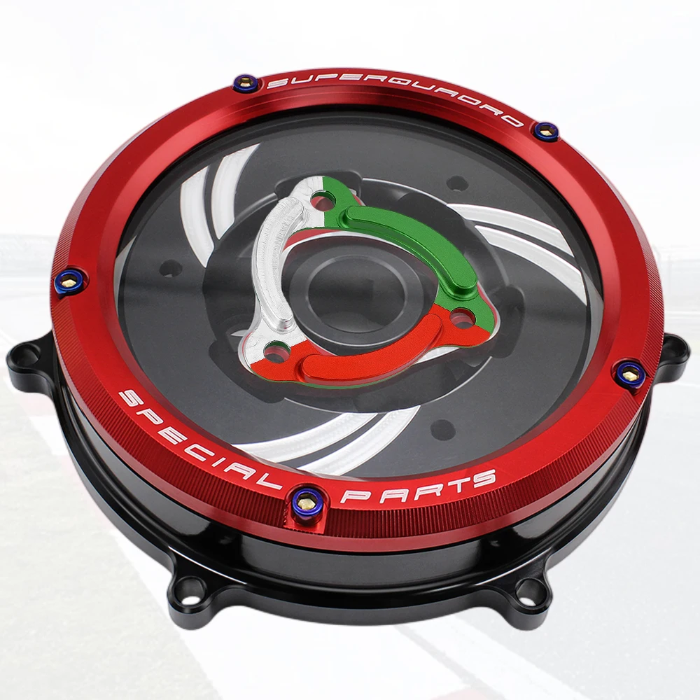 

Прозрачная крышка сцепления двигателя мотоцикла Panigale 959 1199 1299 V2 2020 -2021 для Ducati, водонепроницаемая защита, алюминиевый сплав