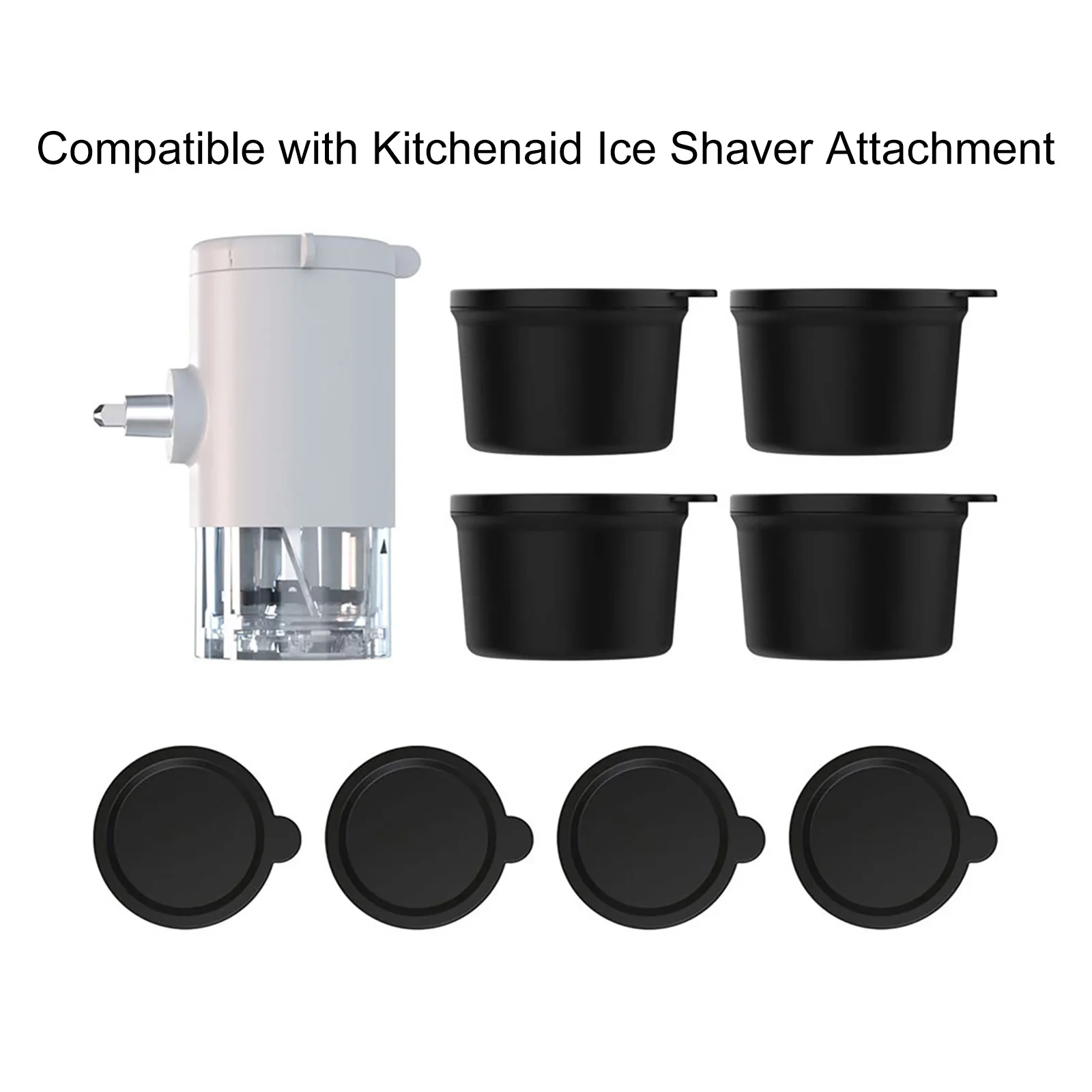 

4pcs Black Silicone Ice Tray Mould Reusable Washable Ice Cups Household Supplies Kitchen Tools For Kitchenaid Ice Shaver