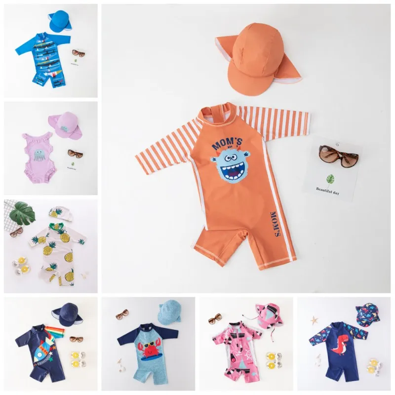 

Children's Swimsuit Boys Monster UV Baby Bathing Suit Boy Kids One Piece Swimming Suit Toddler Boy Swimsuits Bath Clothes