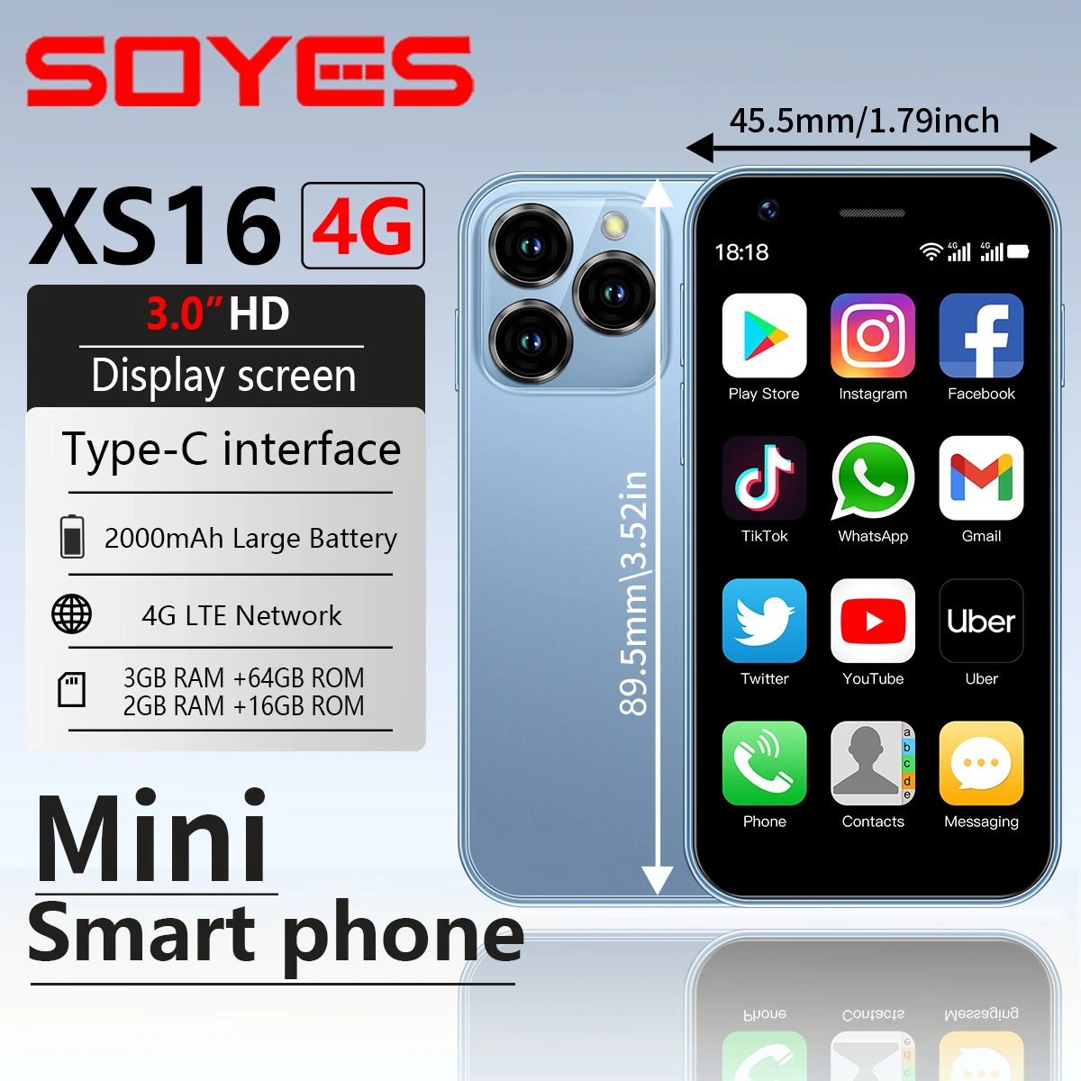 Смартфон Soyes XS16 Mini 2/16ГБ 3/64ГБ global