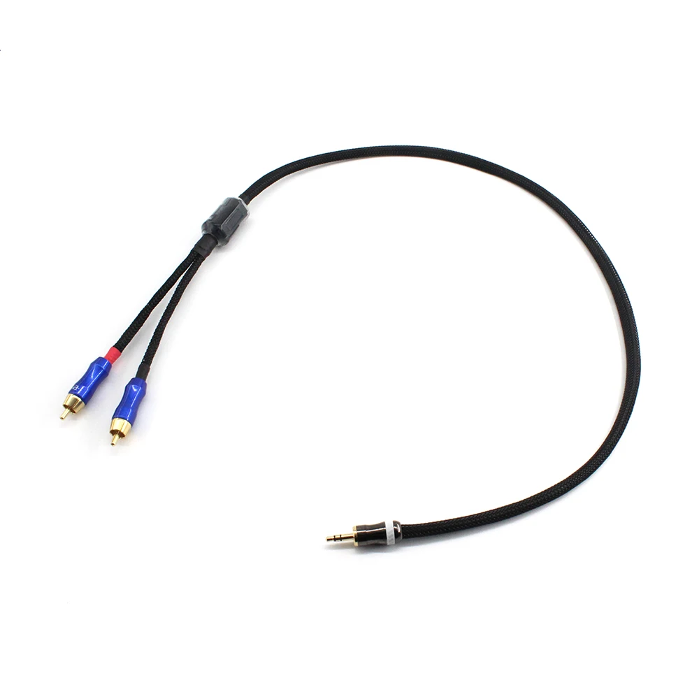 Внешний аккумулятор HIFI внешний Стерео аудиокабель 3 5 мм в 2 RCA 4N OFC для усилителя