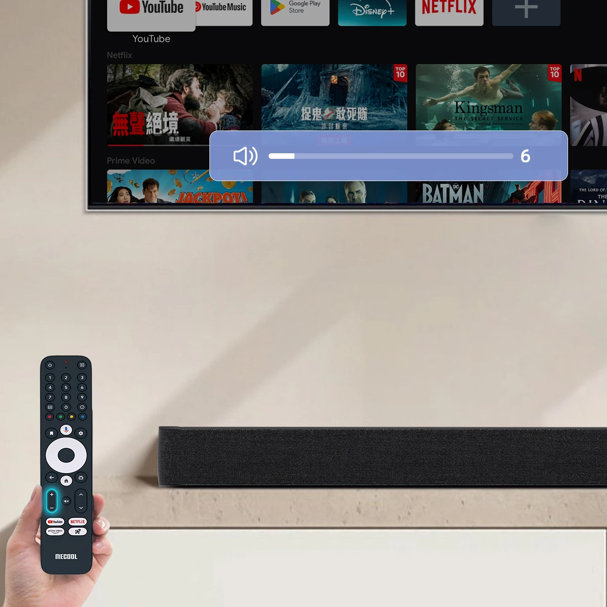 MECOOL Android 12 Саундбар ТВ-приставка с сертификатом Google Netflix Dolby Atmos Dolby Vision 4 + 32G объемный звук Домашний медиа-театр (art.: 3920cd1ff6ed0) - 3920cd1ff6ed0