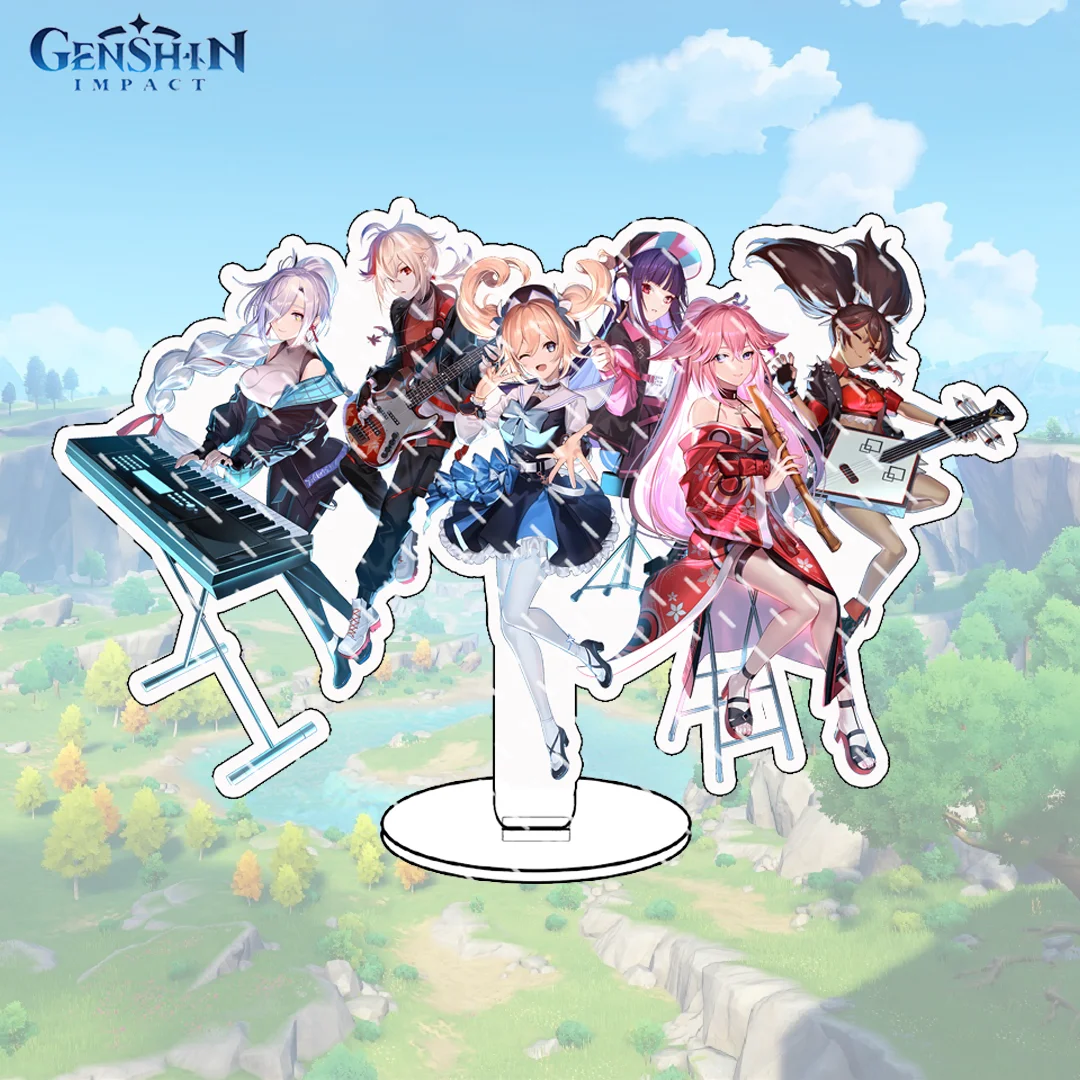 

Anime Genshin Impact Figure Raiden Shogun Sangonomiya Kokomi Aloy New Acrylic Stand Model Plate Desk Decor Fan Gifts Cosplay Hot