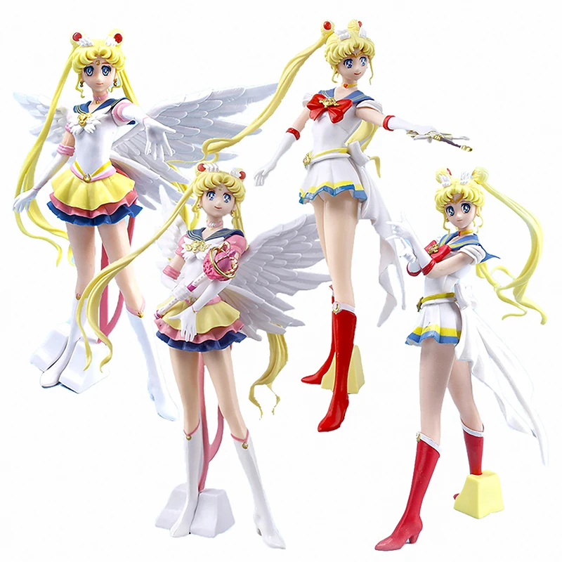 

Sailor Moon Figures Anime Tsukino Usagi Action Figure Eternal Tiare PVC Cake Ornaments Collection Model Toys Gifts