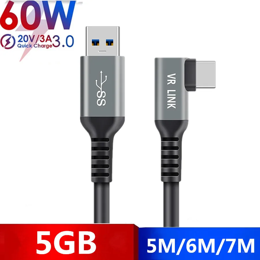 

For Oculus Quest 2 Pico neo 3 Link Cable USB3.2 Quick Charge Cables For Quest2 VR Data Fast Charges VR Headset Accessories