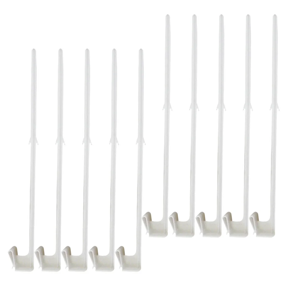 

10pcs Car Window Flag Poles Auto Fixed Flagpoles Flag Support Stands (White)