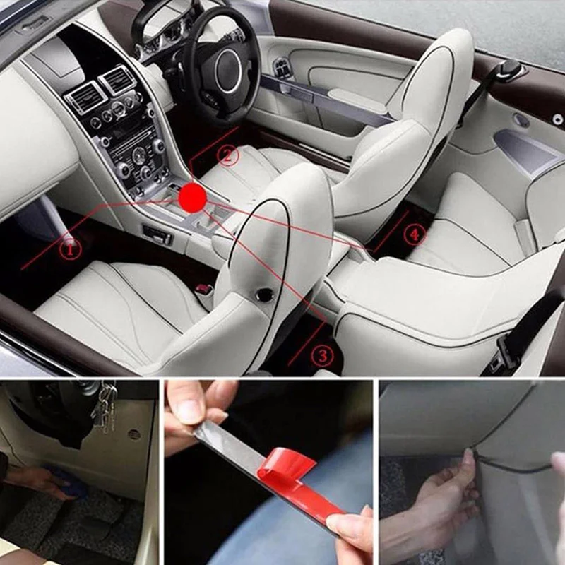 LED Car Interior Light RGB Atmosphere Strip With Wireless Remote Music Control Multiple Modes Decorative Lamp |