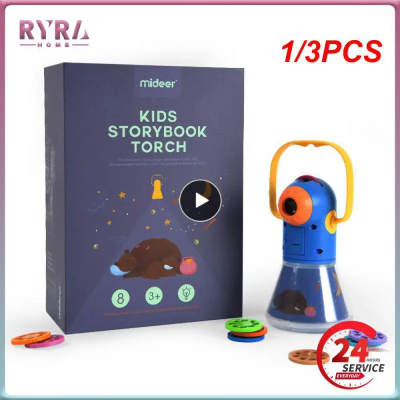 

1/3PCS Starry Sky Story Projector Night Light Kids Gifts Storybook Projector Lamp withSlide Timer Flashlight Room Decoration