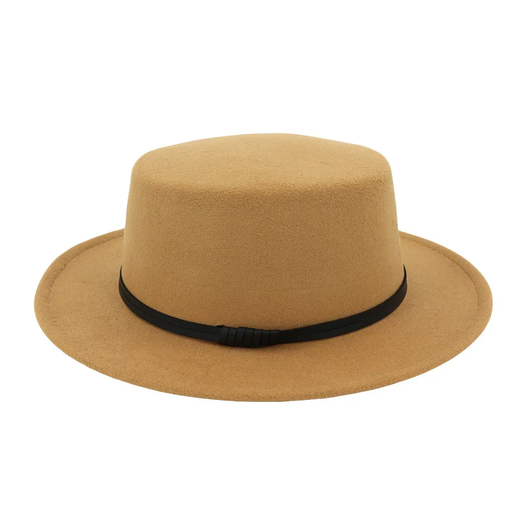 

Women Men Wool Vintage Felt Fedora Hat With Wide Brim Gentleman Elegant Lady Winter Autumn Jazz Caps Classical Dad Cowgirl Hat