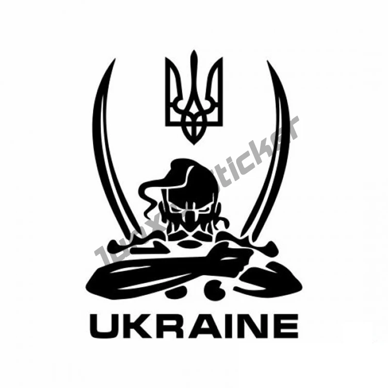 

Personalized UKRAINE adhensive vinyl car sticker waterproof car decal stickers on car truck bumper rear window KK15*11cm
