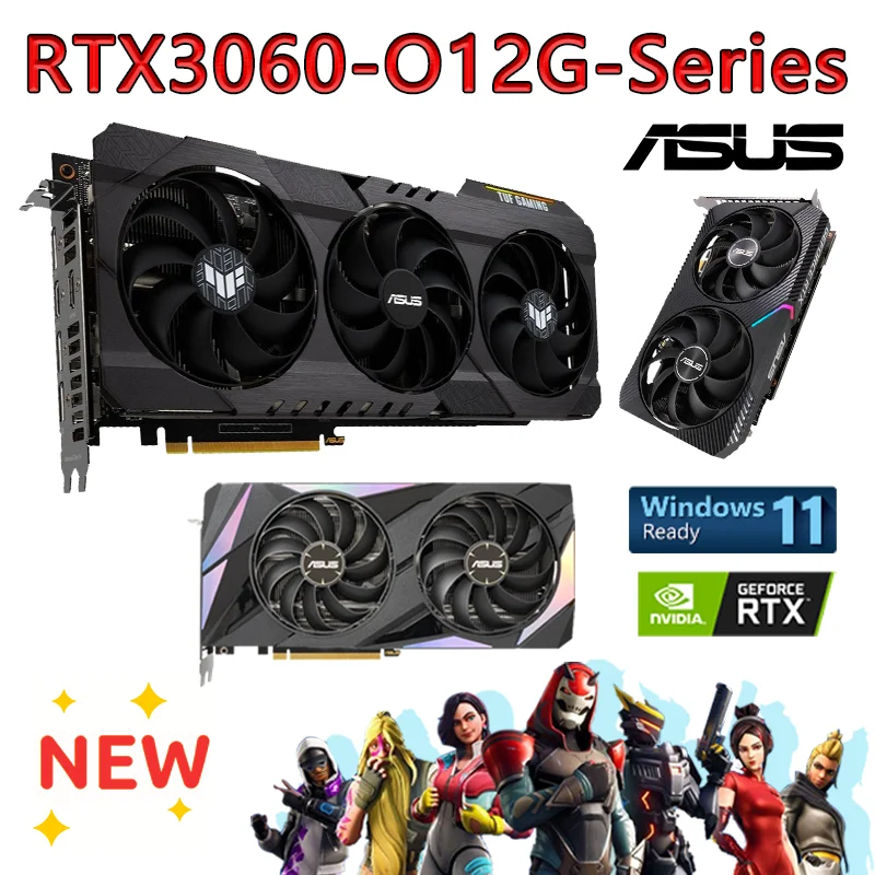 

ASUS RTX 3060 Graphics NVIDIA RTX 30 series GPU GDDR6 15000MHz RTX 3060 Video Card 192bit PCI Express 4.0 16X RTX 3060 graphics