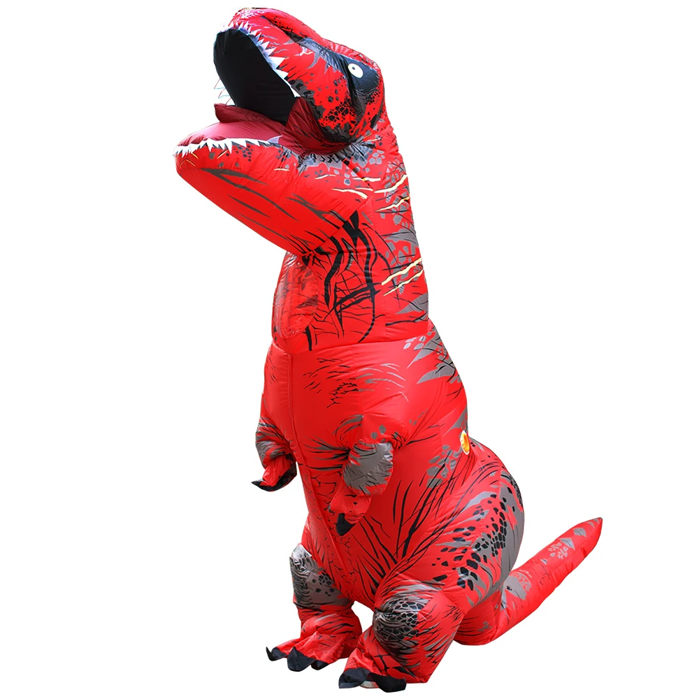 Аниме надувной костюм T-REX Косплей костюмы динозавр маскарадный талисман карнива