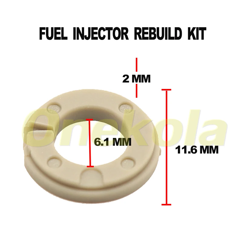 

100pieces Fuel injector Plastic Washer Gasket 11.6mm OD:6.1mm For VW Audi GDI fuel injector Parts EA888 03C906036M