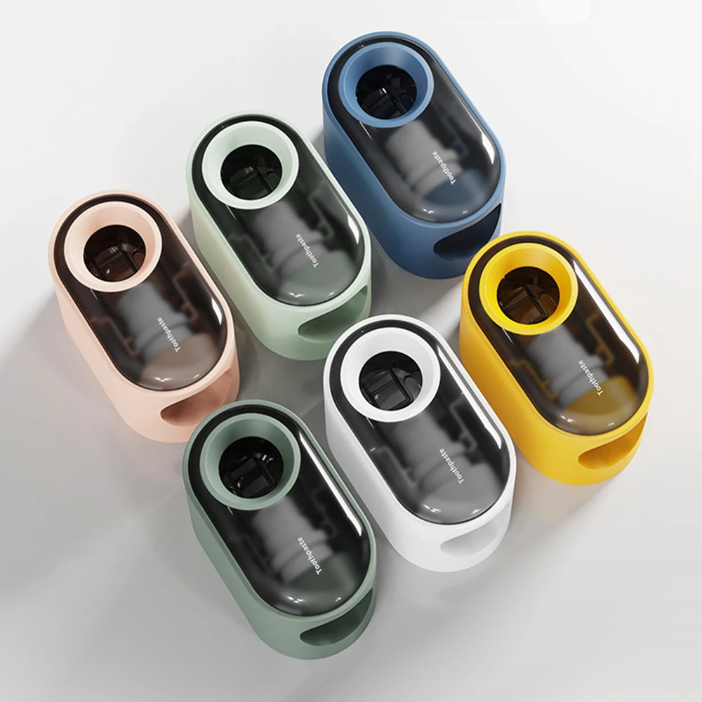 

New Waterproof Automatic Bathroom Rack Self-adhesive Toothpaste Dispenser Wall Mounted Toothpaste Squeezer Holder