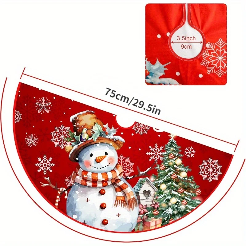 1 шт. красная юбка на рождественскую елку