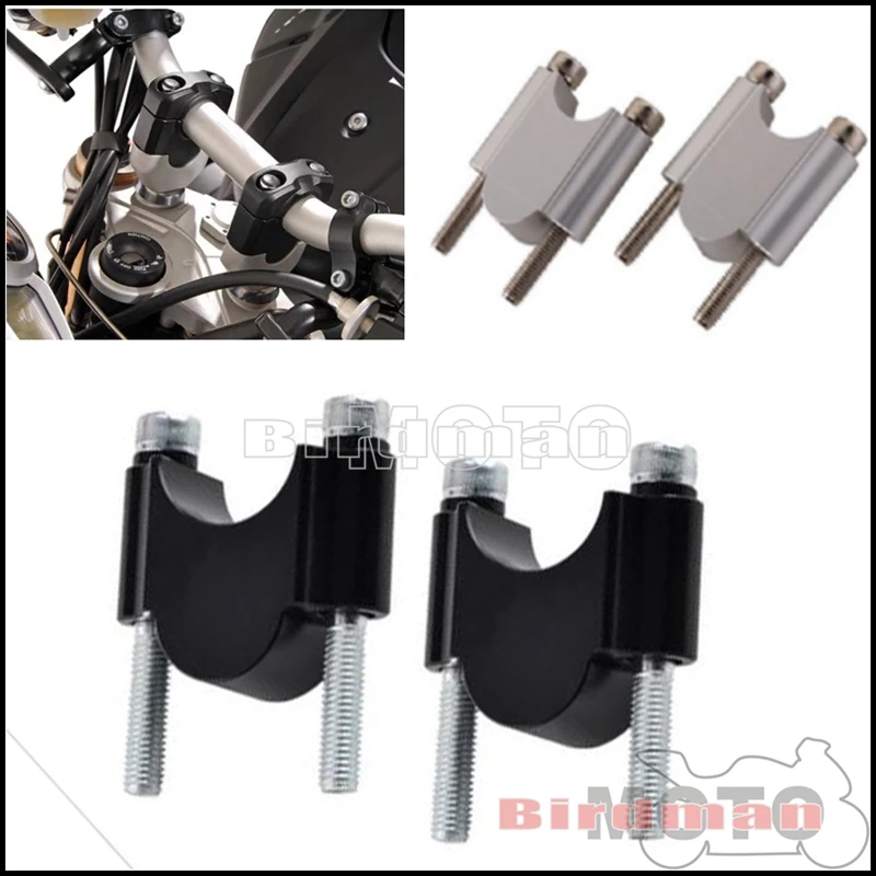 

Universal Motorcycle CNC 7/8" & 1 1/8" Handlebar Riser 22mm 28mm Handle Bar Clamp Mount 30mm Rise for Honda ATV Scooter Kawasaki