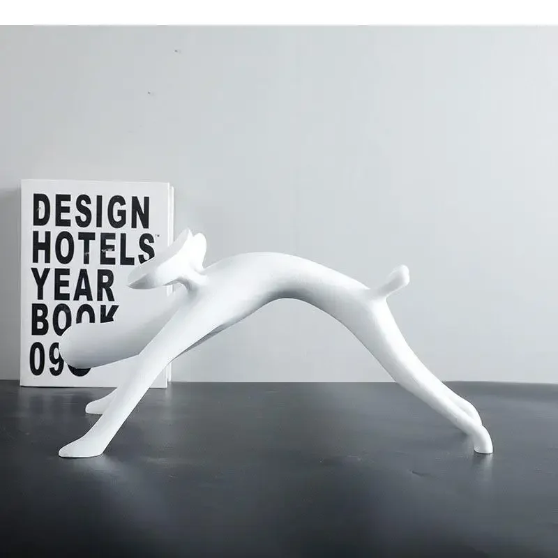 Статуя собаки Минималистичная в résine