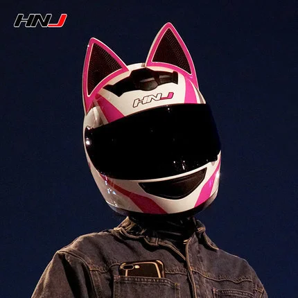 Шлем для мотокросса мотошлем с кошачьими ушками одобрено DOT взрослые мужчины