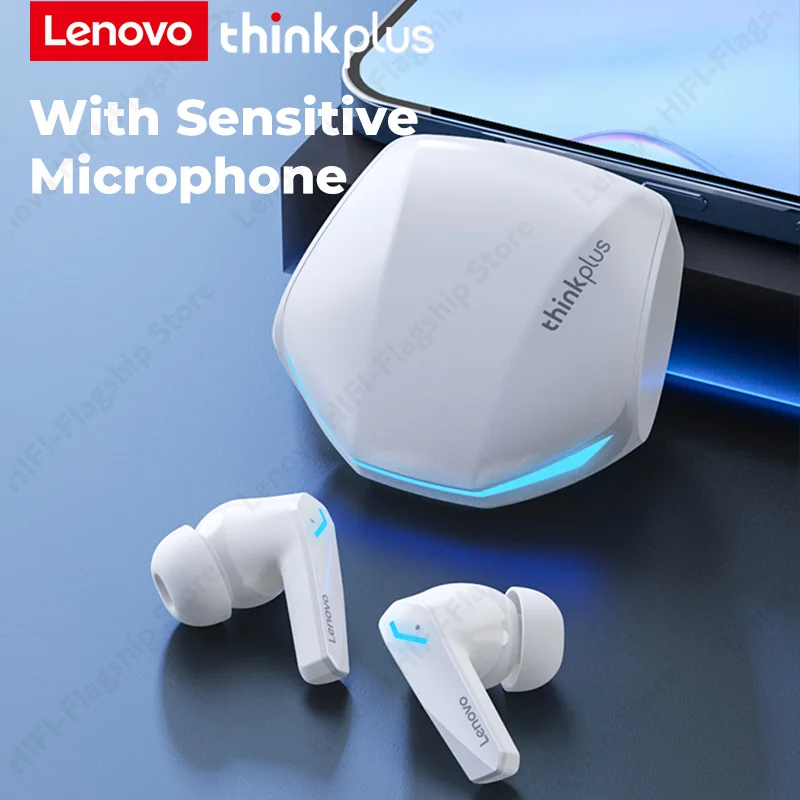 

Оригинальные наушники Lenovo GM2 Pro Bluetooth 5,3 с микрофоном, игровые Беспроводные наушники с низкой задержкой, гарнитура с HD вызовом и двойным режим...