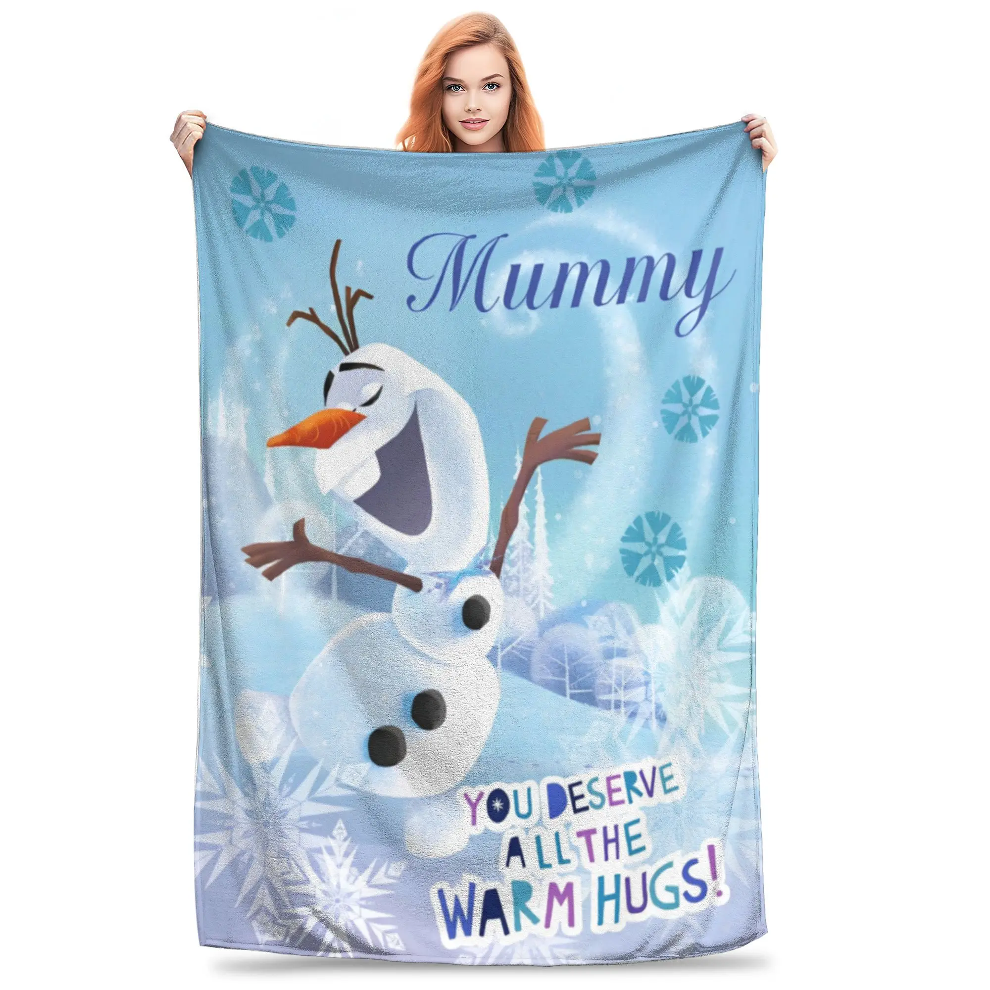 Холодное сердце Олаф Мумия теплое флисовое одеяло с героями мультфильмов милое
