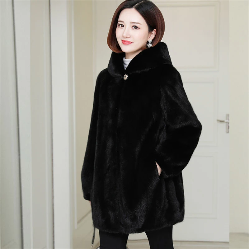 Women's Fluffy Fur Coats Warm Jacket For Winterwear Solid Winter Jacket 2022 New Fashion Faux Fur Furry Coat Mink Fur Teddy Coat