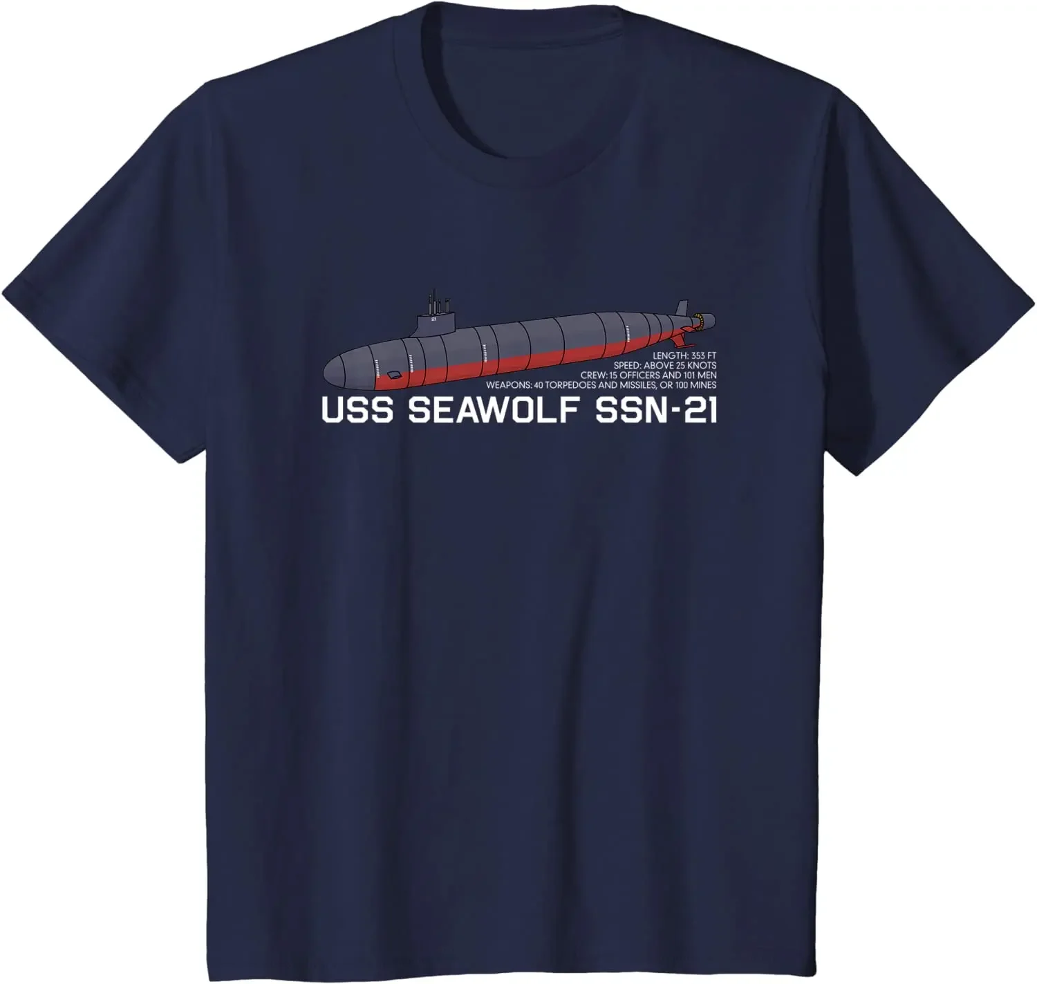 USS Seawolf SSN-21 подводная лодка, графический подарок для мужчин, размер S-5XL, лето, у меня была помощь Wallen и Malone, мужская и женская футболка (art.: 3920c78ebc4ef) - 3920c78ebc4ef