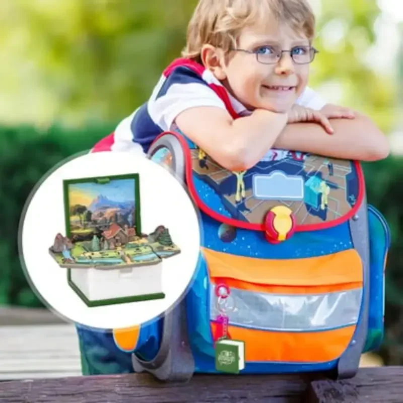 3D Складная всплывающая книга креативный брелок для ключей всплывающий замок