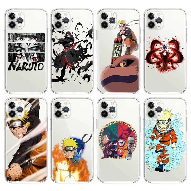 

NARUTO Anime For Apple iPhone 13 12 11 mini 8 7 6S 6 XS XR X 5 5S SE 2020 Pro Max Plus Transparent Soft Phone Cover Funda Case