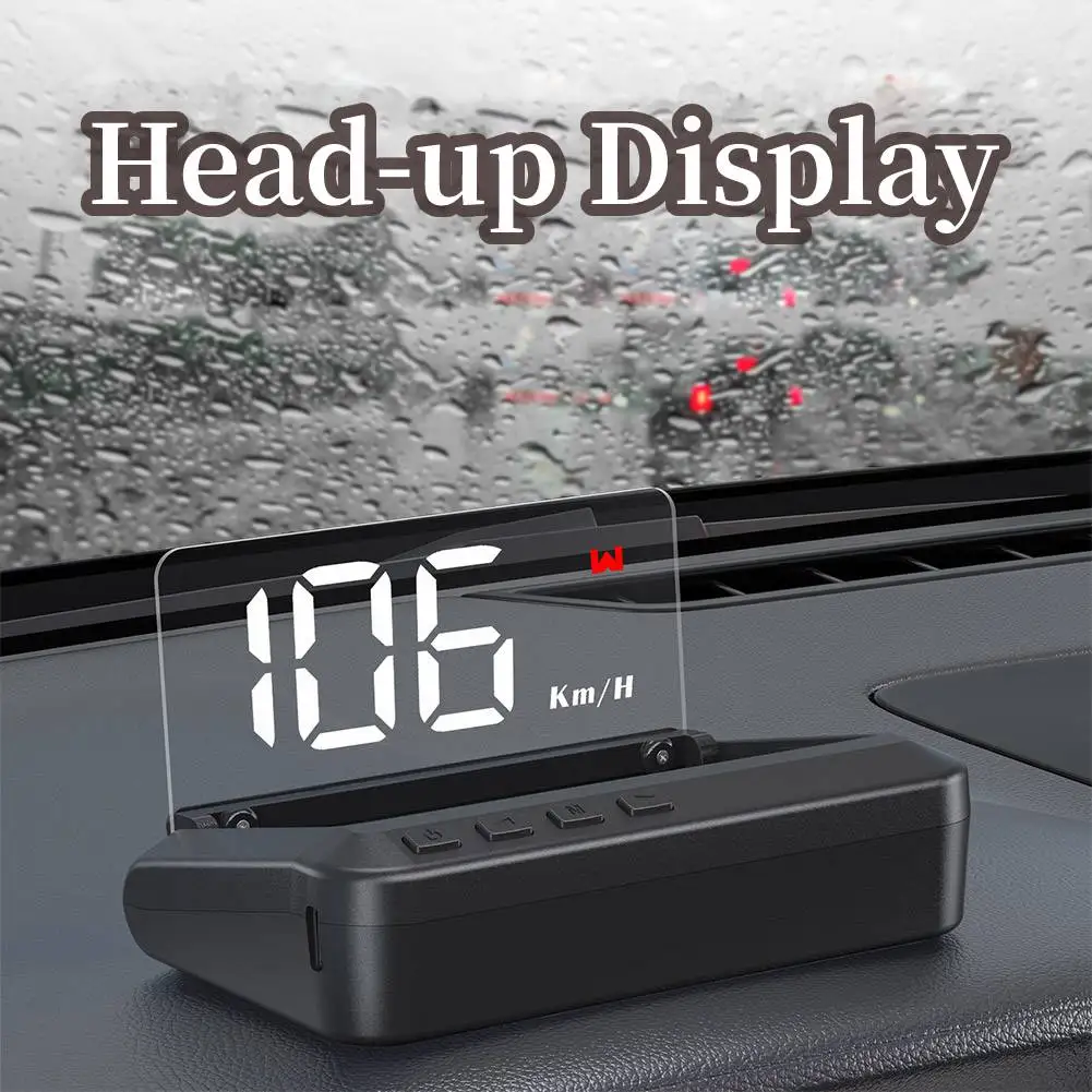 

New GPS HUD Speedometer Head Up Display Car Overspeed Alarm Tired Warning LED Digital MPH KMH Direction Stereo Imaging Projector