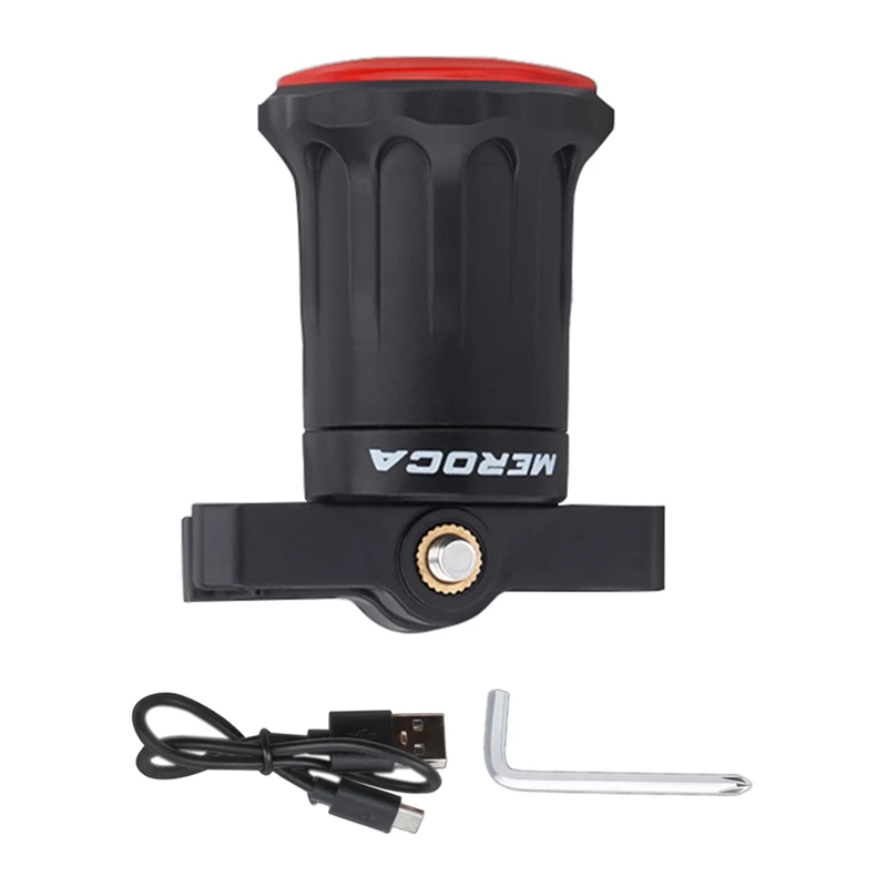 

MEROCA Smart Sensor COB LED Bike Light USB Rechargeable 7 Flashing Modes Bicycle Brake Back Rear Tail Light Bike Accessories