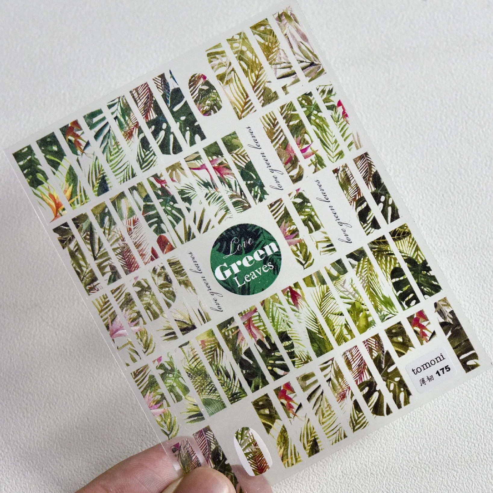 

Самоклеящиеся 3D-Наклейки для дизайна ногтей с изображением зеленого леса монстера, декоративные наклейки с цветами, растениями, наклейки д...