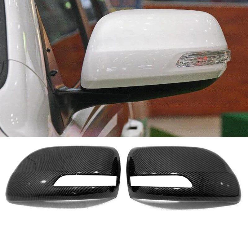 

Для Toyota Land Cruiser Prado 150 LC150 FJ150 2018 2019 2020 ABS хромированный/углеродный Защитный колпачок для зеркала заднего вида 2 шт.