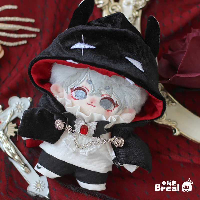 

Cool Handsome European Vampire Count Style Cloak Uniform Suit For 10cm Plush Stuffed Doll Dress Up Clothes Cosplay Outfits
